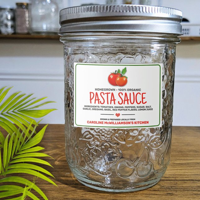 Selbstgemachte Pasta-Sauce Dosenfutter Etikett (Von Creator hochgeladen)