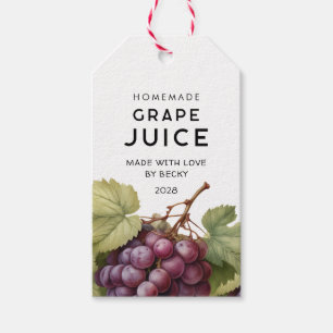 Selbstgemachte Rote-Trauben-Saft-Vorratslabels Geschenkanhänger