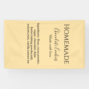 Selbstgemachte Schokoladenkekse aus Liebe Text hin Banner