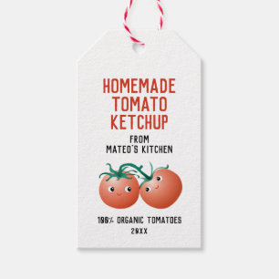 Selbstgemachte Tomaten-Ketchup-Geschenkkarte mit i Geschenkanhänger
