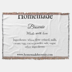 Selbstgemachter Brownie, hergestellt mit Liebe, Te Decke