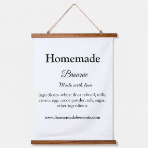 Selbstgemachter Brwonie, hergestellt mit Liebe, Te Wandteppich Mit Holzrahmen