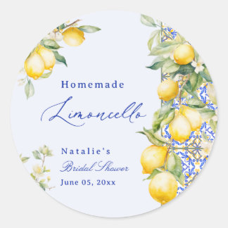 Selbstgemachter Limoncello Brautparty Danke Runder Aufkleber