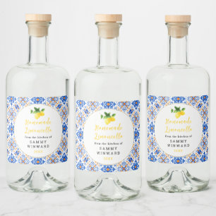 Selbstgemachter Limoncello-Trunk Alkoholflaschenetikett