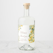 Selbstgemachter Limoncello Wasserfarbe Zitronen Da