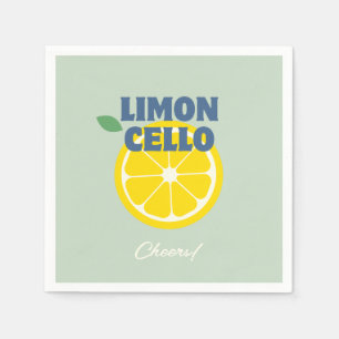 Selbstgemachter Moderner Minz-Limoncello-Likör Serviette