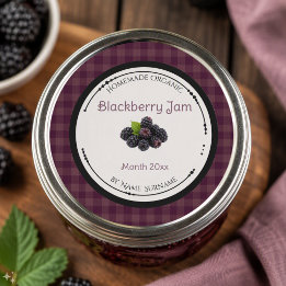 Selbstgemachtes Brombeermarmeladen-Label-Aufkleber Runder Aufkleber