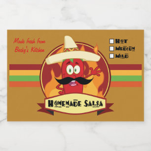 Selbstgemachtes Salsa Etikett (7,62 cm x 5,08 cm)