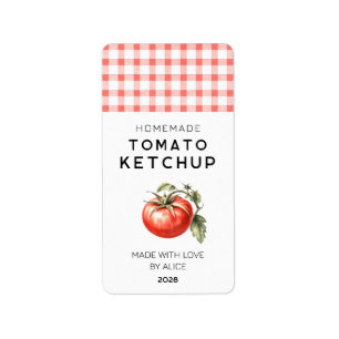 Selbstgemachtes Tomaten-Ketchup-Konservierungslabe Adressaufkleber