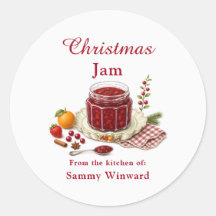 Selbstgemachtes Weihnachtsmarmeladen-Geschenklabel