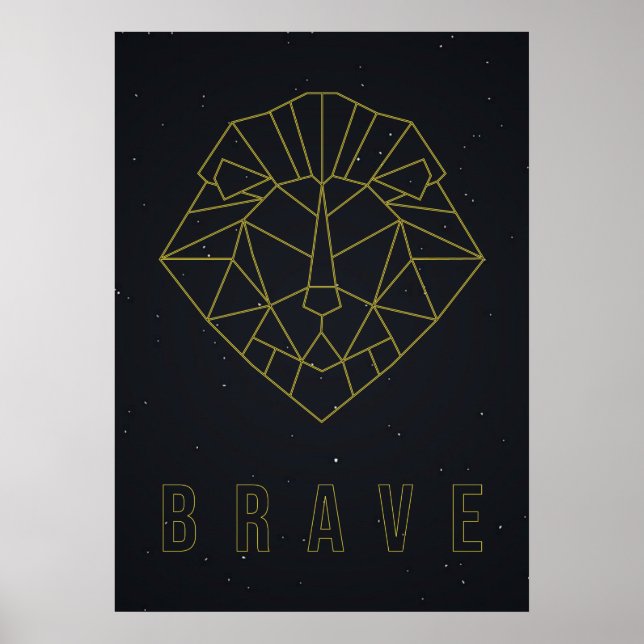 Selbsthilfegarantie-Plakat Gelber Origamillion Poster (Vorne)