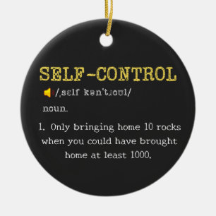 Selbstkontroll-Definition Lustig Personalisiert Keramik Ornament