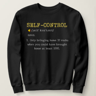 Selbstkontrolle Definition Lustig Personalisiert Sweatshirt