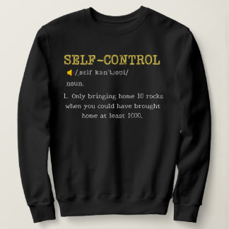 Selbstkontrolle Definition Lustig Personalisiert Sweatshirt
