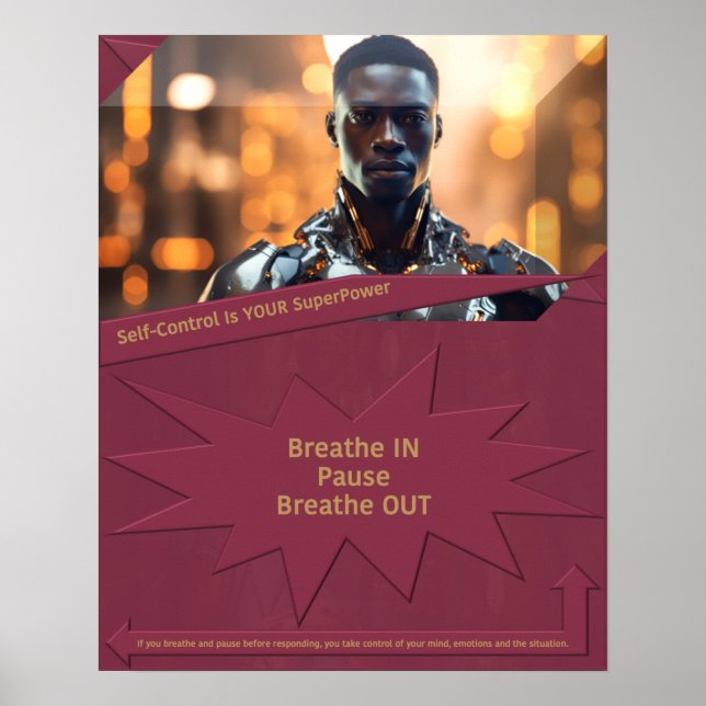 Selbstkontrolle ist Ihr SuperPower Poster (Vorne)