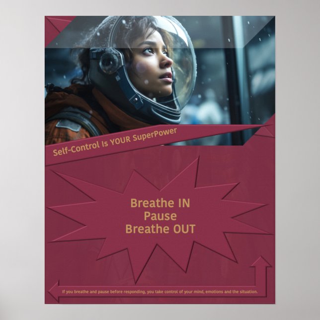 Selbstkontrolle ist Ihr SuperPower Poster (Vorne)