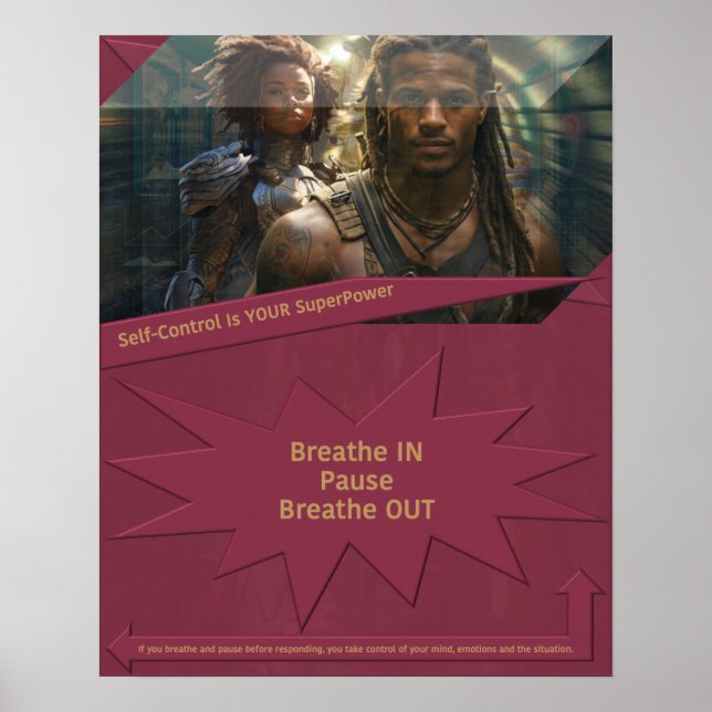 Selbstkontrolle ist Ihr SuperPower Poster (Vorne)