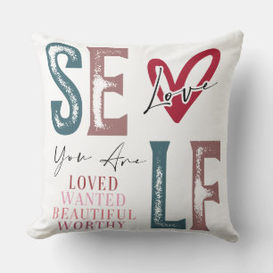 Selbstliebe-Bekräftigung Kissen