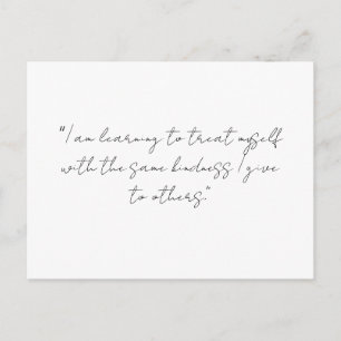 Selbstliebe-Bestätigungspostkarte Minimalistisch Postkarte