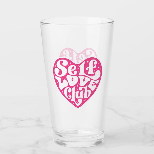 Selbstliebe Club Glas (Vorderseite)