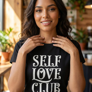 Selbstliebe Club - Retro Groovy Typografie Ästheti T-Shirt