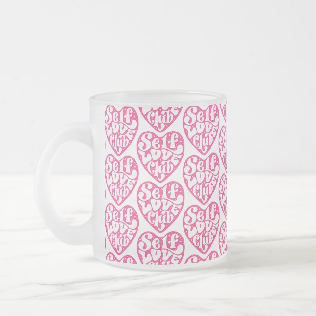 Selbstliebe-Club-Tasse Mattglastasse (Links)