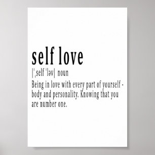 Selbstliebe-Definitionsplakat-Druck, neues Zuhause Poster