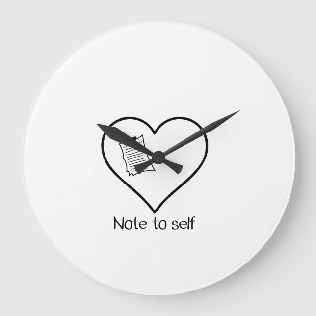 Selbstliebe Große Wanduhr (Vorderseite)