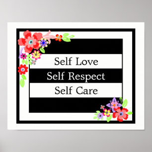 "SelbstLiebe-" herrliches Blumenplakat Poster