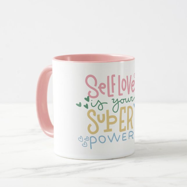 Selbstliebe-Tasse Tasse (Vorderseite Links)