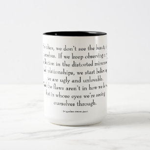 Selbstliebe-Zitat  Zweifarbige Tasse