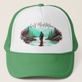 Selbstmedikation Fly Fishing in Mountain Stream Truckerkappe