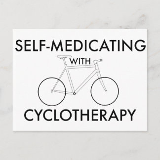 Selbstmedikation mit Zyklotherapie Postkarte