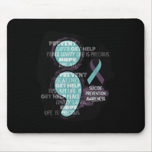 Selbstmord-Bewusstsein Shirt Selbstmordprävention Mousepad