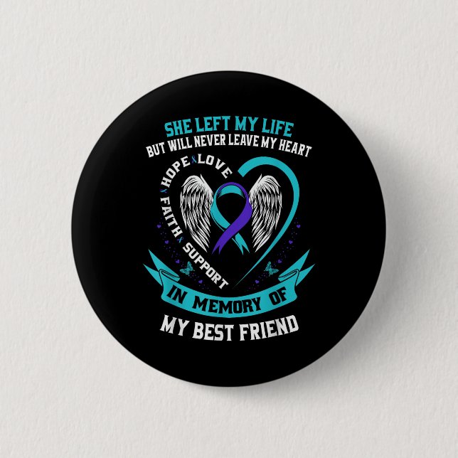 Selbstmord-Bewusstseinsshirt Bester Freund Prävent Button (Vorderseite)
