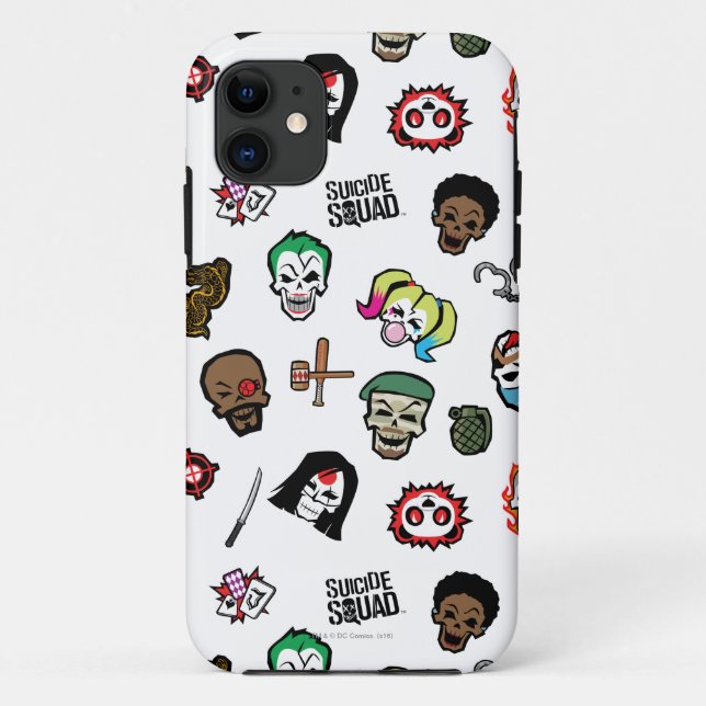 Selbstmord-Gruppe Emoji Muster der Case-Mate iPhone Hülle (Rückseite)