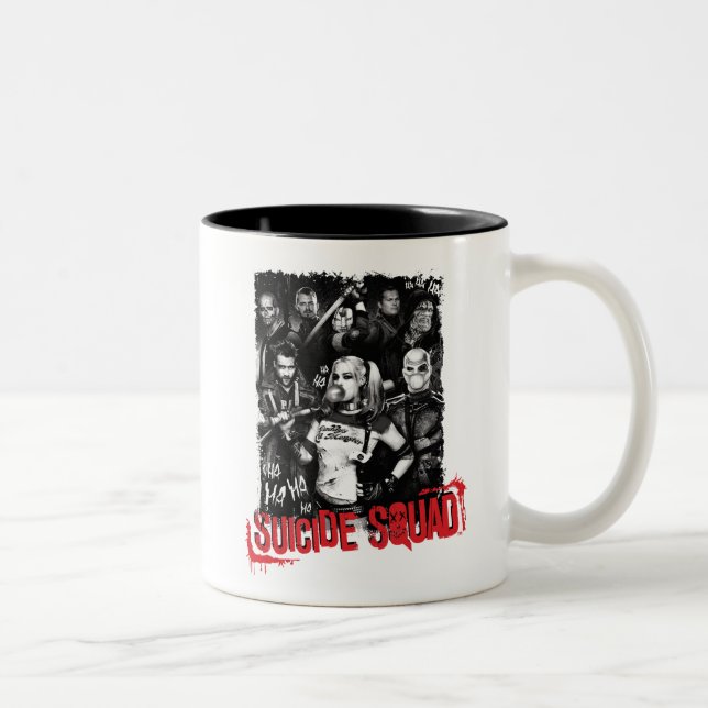 Selbstmord-Gruppe| Grunge-Gruppen-Foto Zweifarbige Tasse (Rechts)