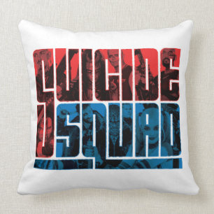 Selbstmord-Gruppe   rotes und blaues Logo Kissen
