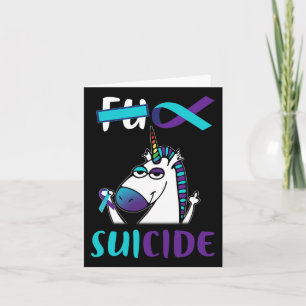 Selbstmord Prävention Bewusstsein Unicorn Fun Gesc Karte