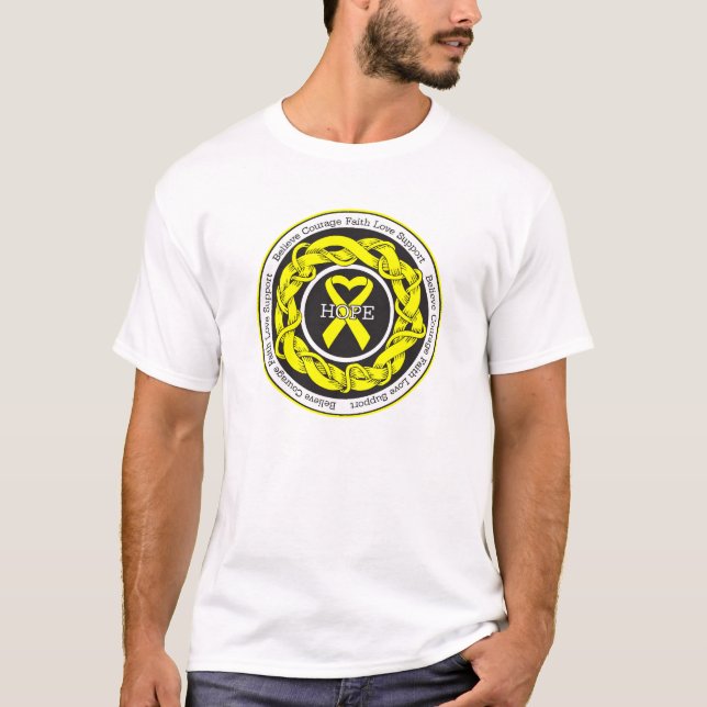 Selbstmord-Verhinderungs-Hoffnung verflochtenes T-Shirt (Vorderseite)