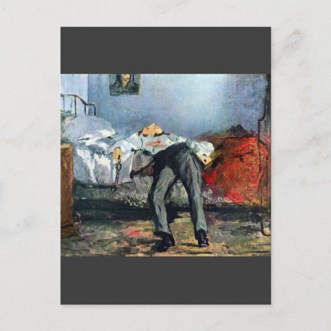 Selbstmord von Edouard Manet Postkarte (Vorderseite)