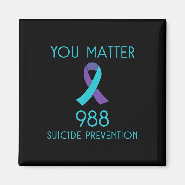 Selbstmordbewusstsein - 988 - Suizidprävention 988 Magnet (Vorne)