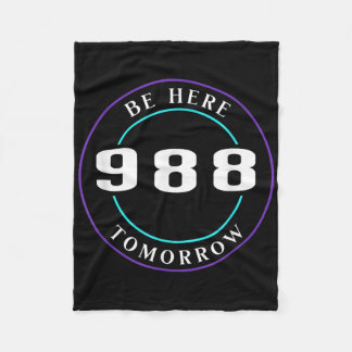 Selbstmordbewusstsein 988 - Suizidprävention Fleecedecke