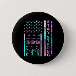 Selbstmordbewusstsein Bleibe deutliches amerikanis Button
