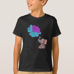 Selbstmordbewusstsein-Blumen-Elefant-Band-Grafik T-Shirt