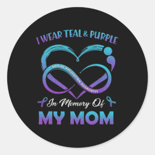 Selbstmordbewusstsein, das ich im Gedächtnis trage Runder Aufkleber