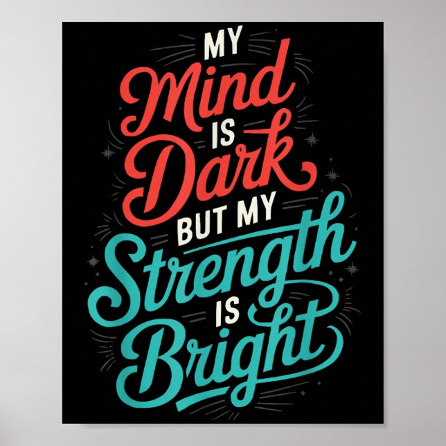 Selbstmordbewusstsein Depression Angst Geistesgesu Poster (Vorne)