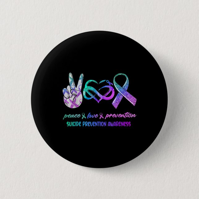 Selbstmordbewusstsein Friedensverhütung Liebe Button (Vorderseite)
