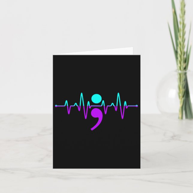 Selbstmordbewusstsein Heartbeat Unterstützung G Karte (Vorderseite)