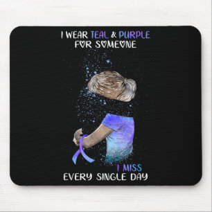 Selbstmordbewusstsein Ich trage Türkis & Lila Für  Mousepad
